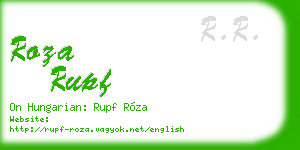 roza rupf business card
